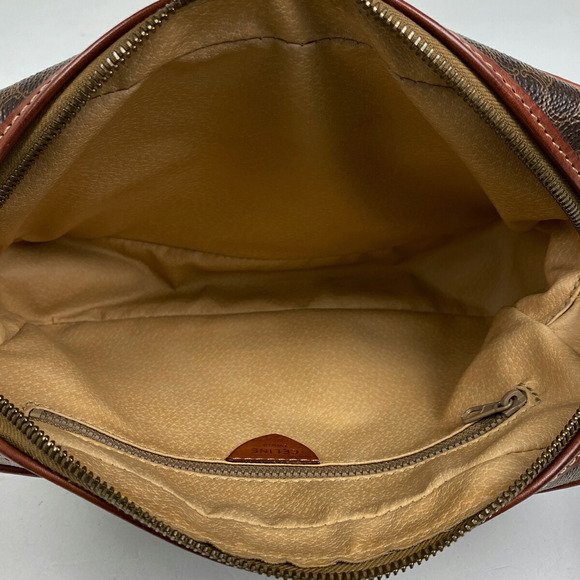 Celine Macadam Pattern Diagonal Canvas Shoulder Bag Brown - Picture 6 of 6